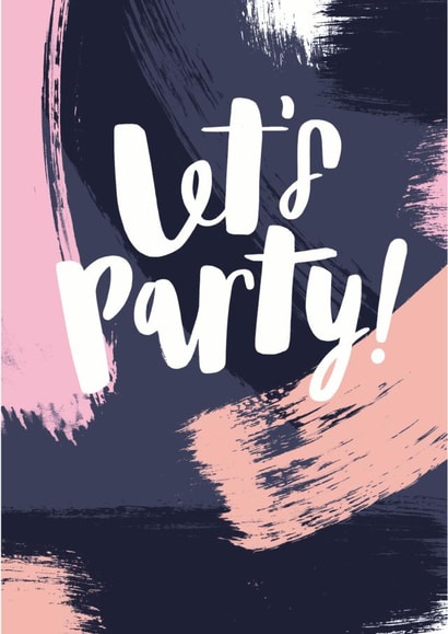 party Typographic Birthday Card 11109 created by Sadler Jones