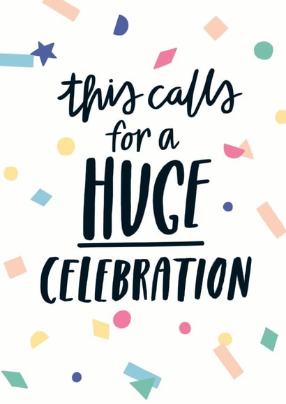 This calls for a huge celebration - confetti celebration card created by Sadler Jones