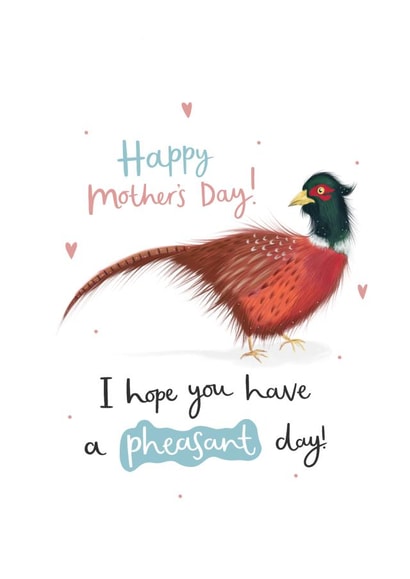 pheasant joke Mothers Day Card 4759 created by Abbie Imagine