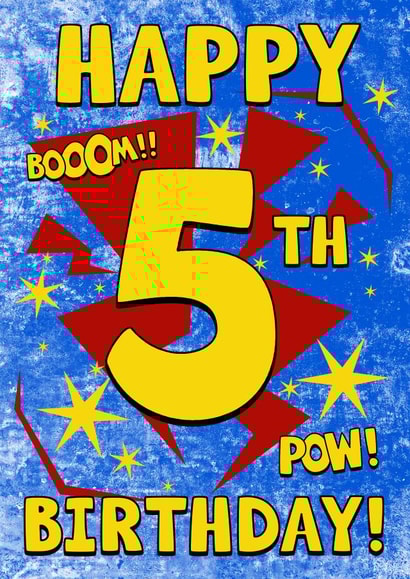 Male Action Birthday Card 9947 created by Alex Dato