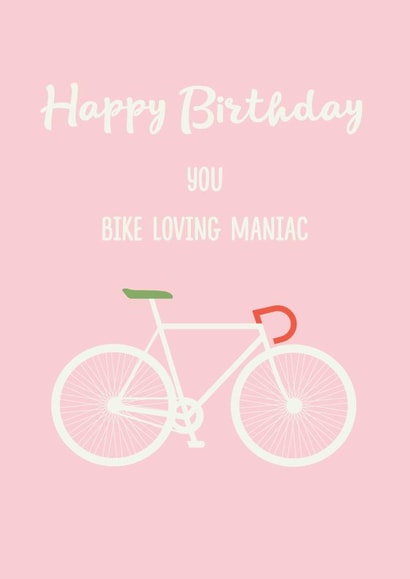cyclist bike Birthday Card 8501 created by Rudi & Co.