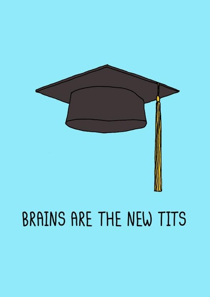 brains tits Graduation Card 12851 created by Flopsy