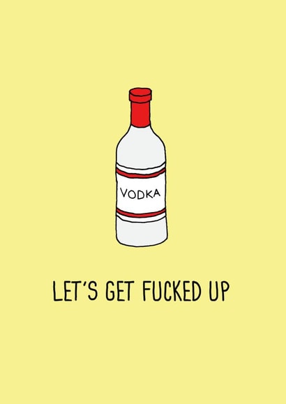 vodka alchol Birthday Card 12854 created by Flopsy