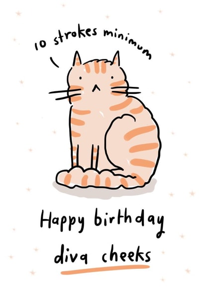 diva cheeks Birthday Card 25722 created by Sarah Ray