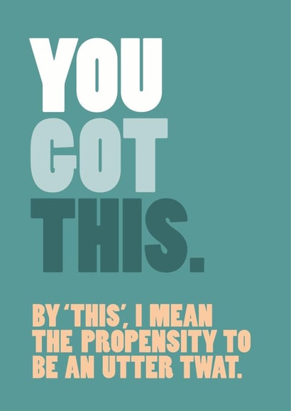 motivational inspirational Good Luck Card 9455 created by Wordplay Design