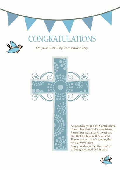 communion Male Faith Card 12423 created by Lisa Marie Designs