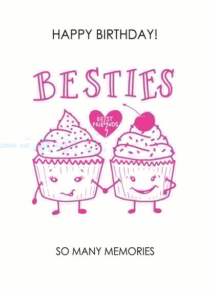 besties Female Birthday Card 12425 created by Lisa Marie Designs