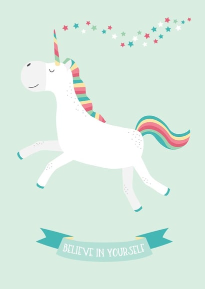 unicorn motivation Birthday Card 3848 created by Wink Design - Michelle Roberts