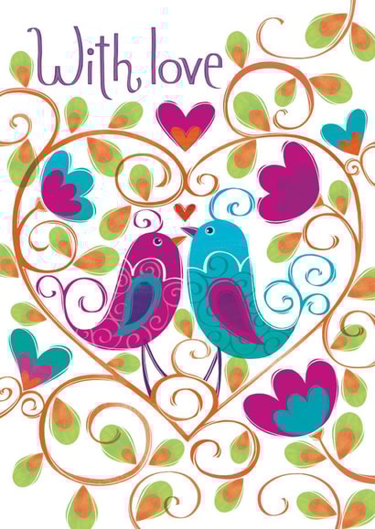 valentines birds Card 35908 created by Cathy Brear