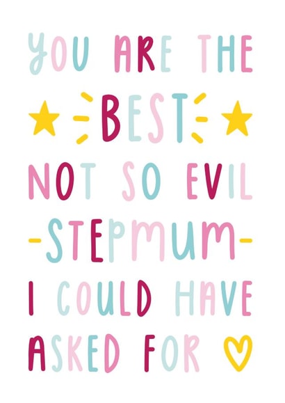 Not so evil stepmum card created by Joanne Hawker