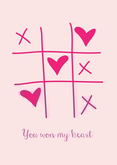 tictactoe hearts Love & Friendship Card 34081 created by Dyza Esmas