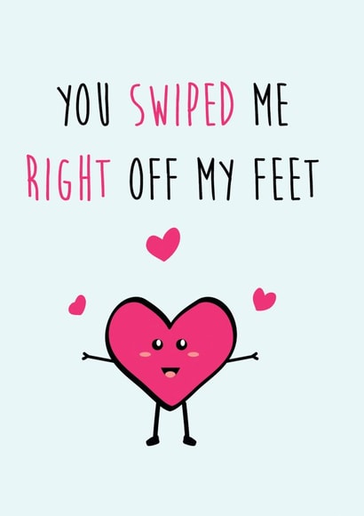 tinder swipe Valentines Day Card 34082 created by Dyza Esmas