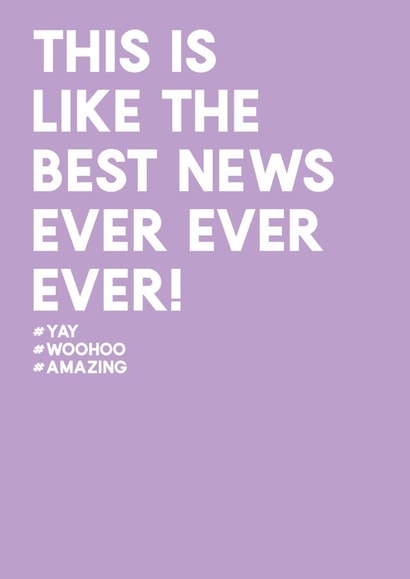 Best news ever card created by Always Sparkle