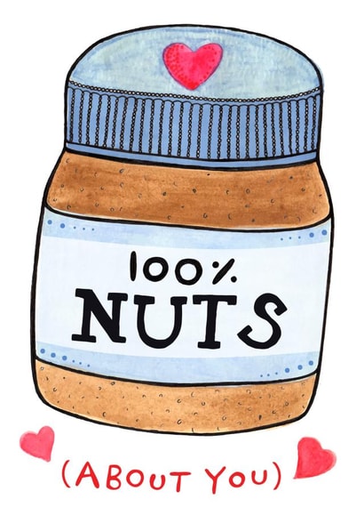 peanut peanutbutter Anniversary Card 27402 created by ROSE + DAFF