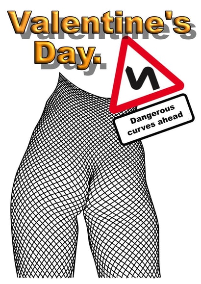 Saucy Funny Valentines Day Card 36399 created by Nigel Brock