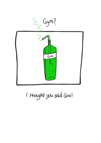 gin gym Birthday Card 12761 created by Charlene Mitchell