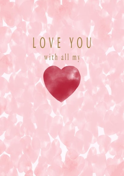 LOVE loveheart Card 34320 created by Michelle Grace