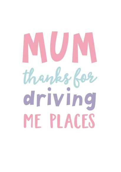 funny taxi Mothers Day Card 9292 created by Percy & Pearl