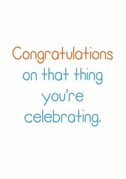 Congratulations Thing Birthday Card 12899 created by Rubber John