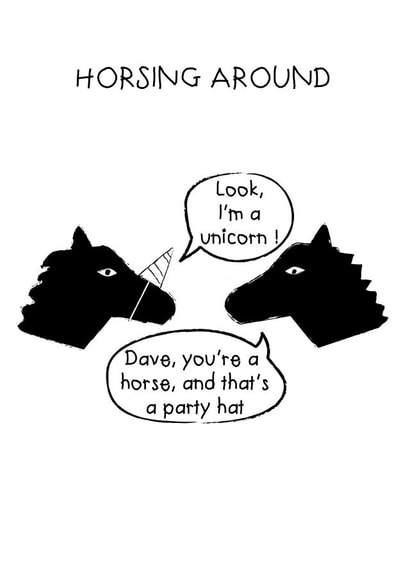 unicorn funny Love & Friendship Card 13492 created by Oh My! Designs