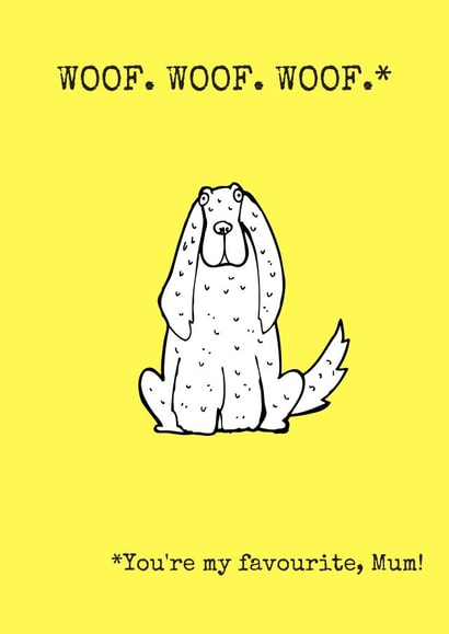 dog funny Mothers Day Card 29511 created by Hedge & Hog Prints