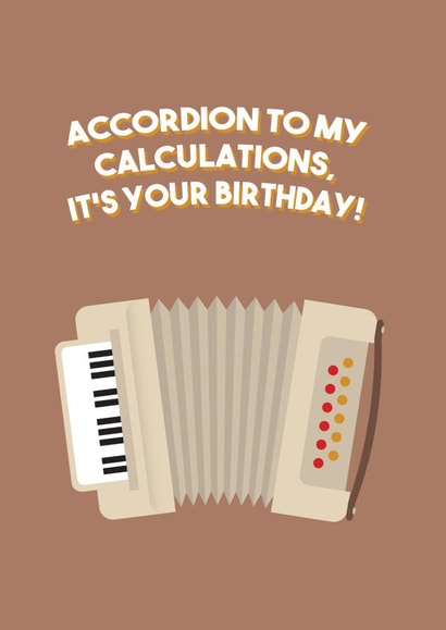 Pun Humour Birthday Card 31930 created by The Fidorium