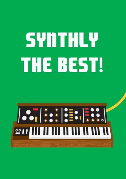 Music Synthesiser Birthday Card 9499 created by The Fidorium