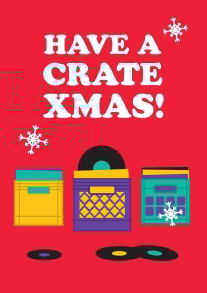 Vinyl Record Collector Christmas Card created by The Fidorium