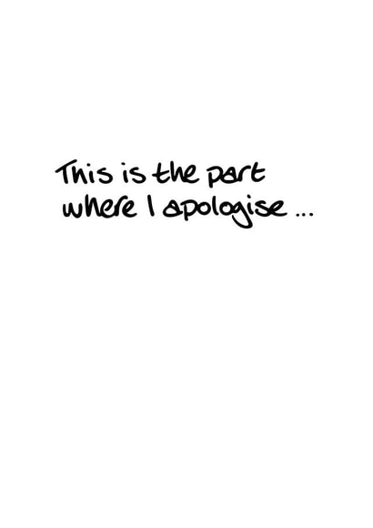 apology apologise Card 32296 created by Phil Tessier