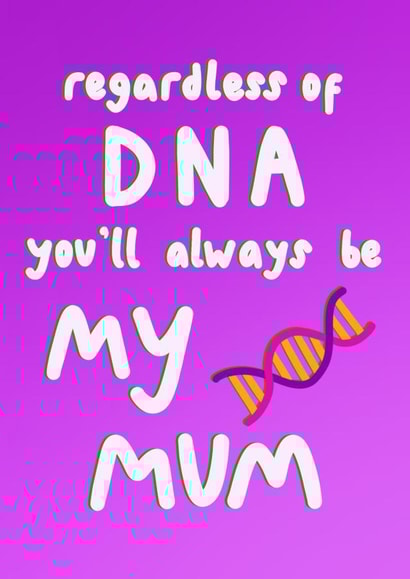 Heartfelt Mother’s Day card for stepmum- DNA - sentimental created by Anna Kathryn 