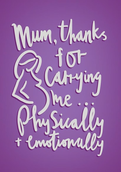 Sentimental, thoughtful Mother’s Day Card- pregnancy - emotional support created by Anna Kathryn 