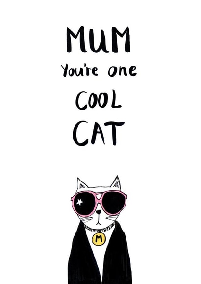 cat coolcat Mothers Day Card 25081 created by Just like Sophie