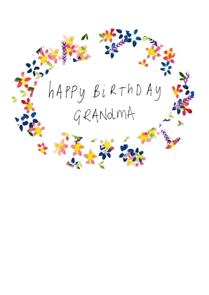 grandma happy Birthday Card 6152 created by Rachel Storey Illustration