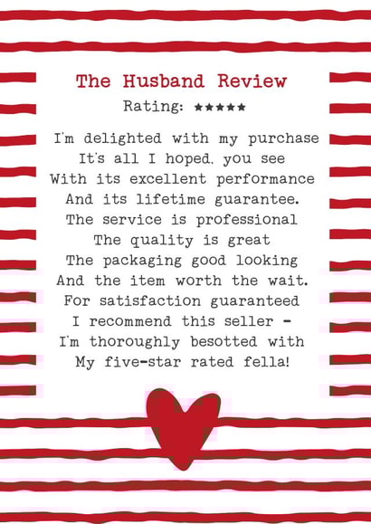 Heartfelt Valentines Day Card - Husband - The Husband Review created by Joanna Miller