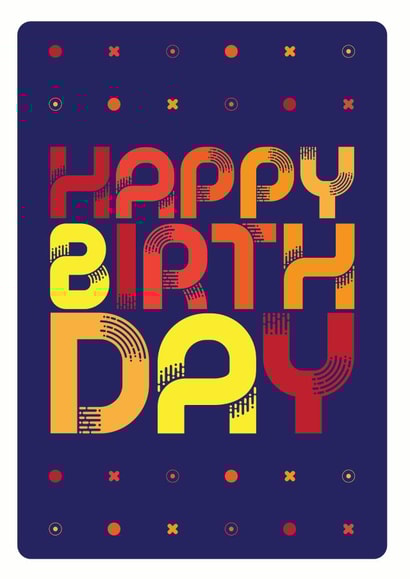 typography simple Birthday Card 12619 created by Electric Carp
