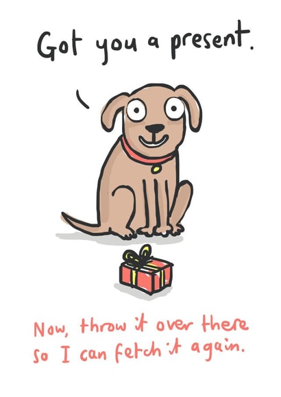 dog present Birthday Card 2927 created by Sarah Ray