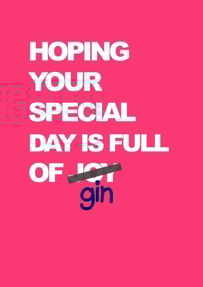 gin funny Birthday Card 13496 created by Oh My! Designs