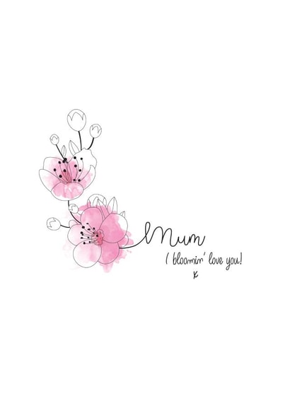 blossom flower Mothers Day Card 12770 created by Gillian Panter