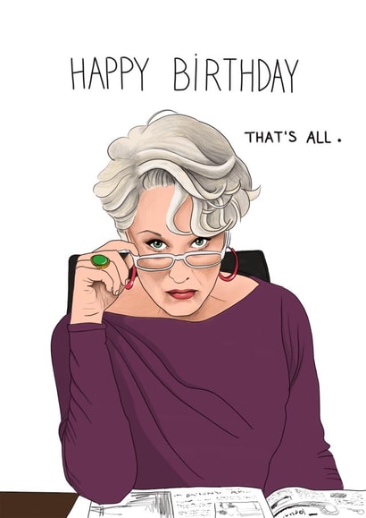 meryl streep Birthday Card 3315 created by Kasia Cards