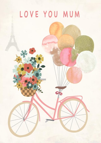 mum bike Mothers Day Card 34322 created by Michelle Grace