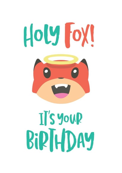 holy fox Birthday Card 9637 created by Shutterjunkie