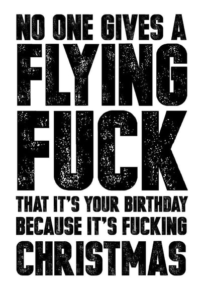 flying fuck Birthday Card 8136 created by Filthy Sentiments