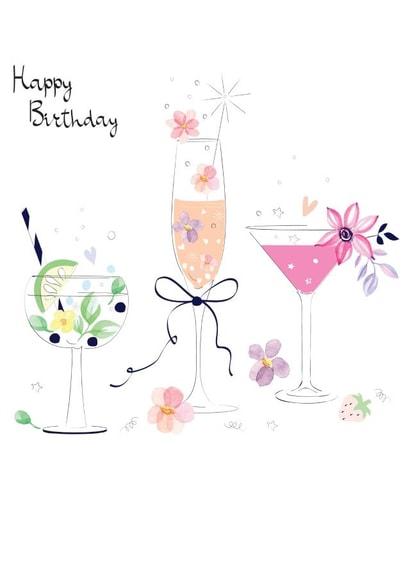 Quarantine Martini Birthday Card created by SABIVO Design by Sabina