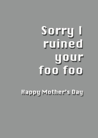 female funny Mothers Day Card 7442 created by Potty Mouth