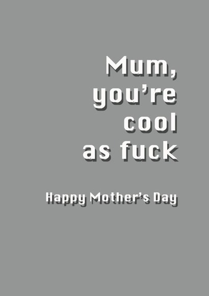 female rude Mothers Day Card 29542 created by Potty Mouth