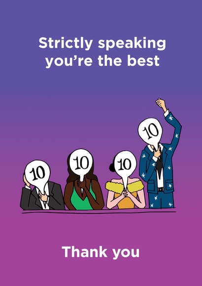 STRICTLY FRIEND Thank You Card 8559 created by Thirty Mussels