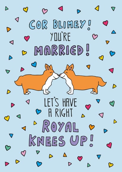 Corgis kissing - wedding day created by Kerry Stewart