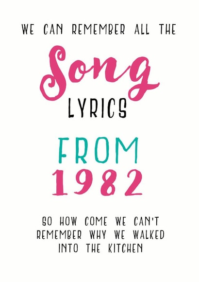 remember 1982 Birthday Card 3213 created by JellynBean