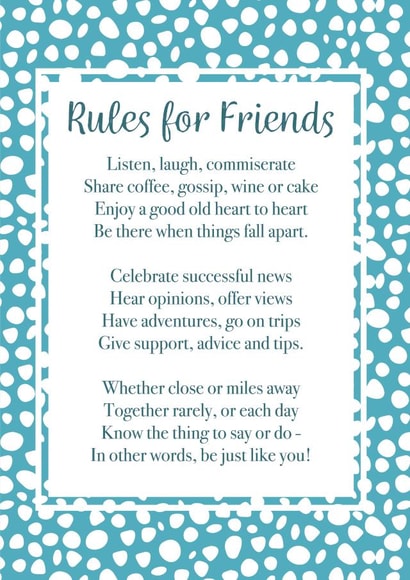 poem verse Love & Friendship Card 8677 created by Joanna Miller