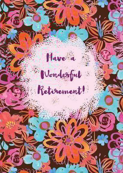 wonderful floral Retirement Card 4033 created by From A Place of Wonder